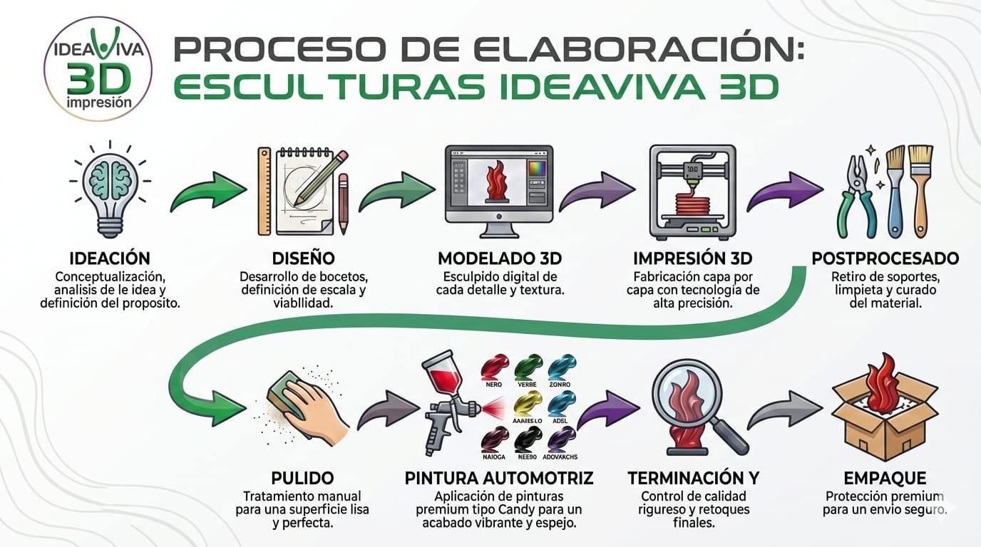PROCESO 3D Ideaviva desarrollamos esculturas de lujo, que transforman espacios.
